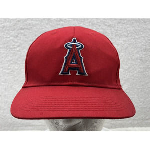 Anaheim Angels Baseball Hat Mens Hook Loop OSFM OC Sports‎ Red Team MLB Dad Cap